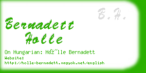 bernadett holle business card